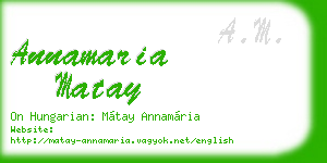 annamaria matay business card