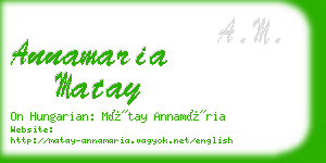 annamaria matay business card